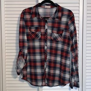 Lightweight Plaid Button Down